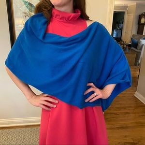 French Blue Caroline Grace Cashmere Blend Trade Wind Topper Poncho (One Size)